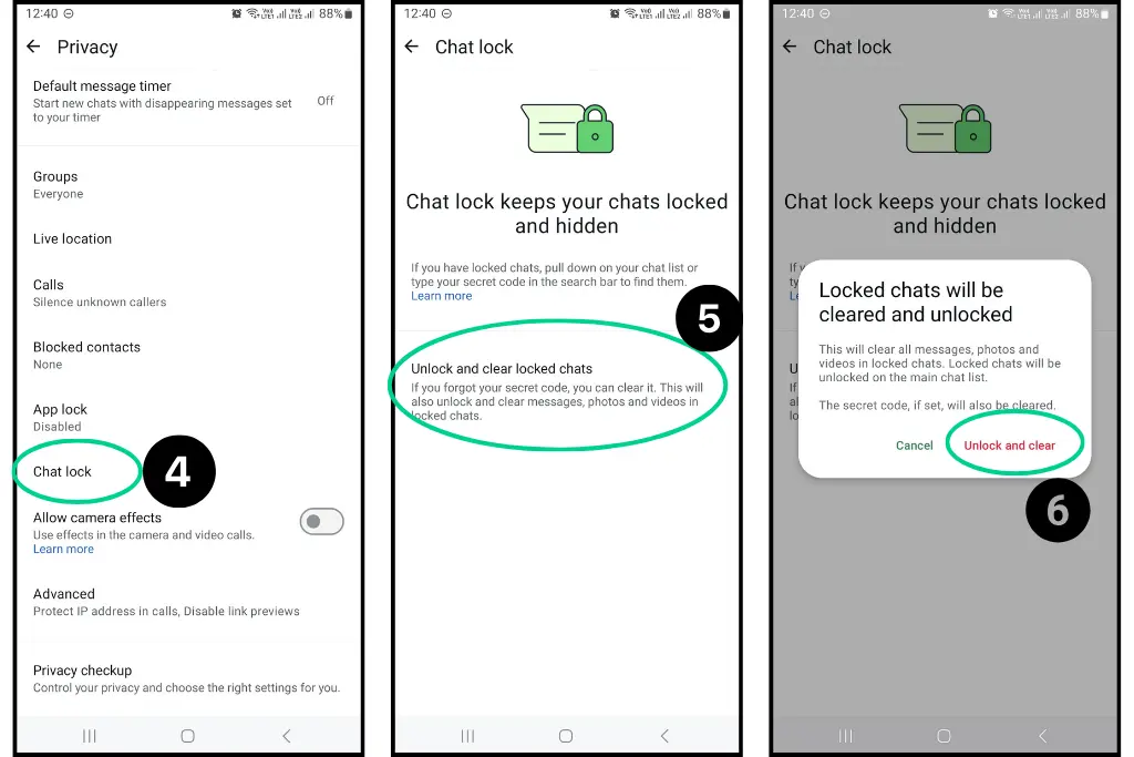 WhatsApp Chat Lock कैसे हटायें? (Steps)
