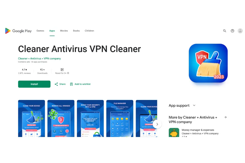 Cleaner Antivirus VPN Cleaner